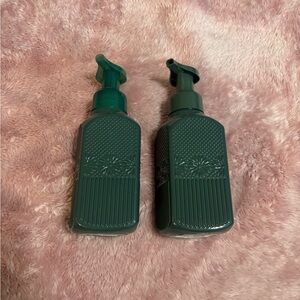 Bath & Body Works Glass Green Soap Dispensers